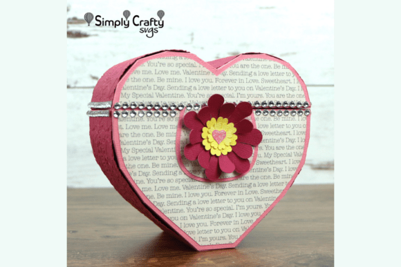3D Heart Treasure Box SVG for Valentine’s Day Projects