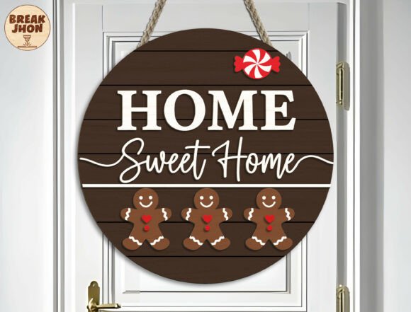 3D Layered Christmas Door Hanger SVG: A Holiday Laser-Cutting Asset for Winter Projects