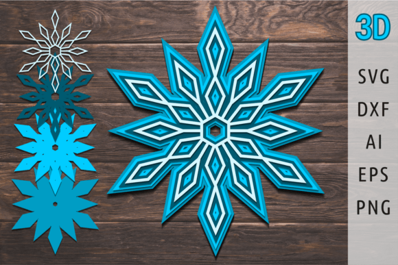 3D SVG Winter Ornament for Editorial Design