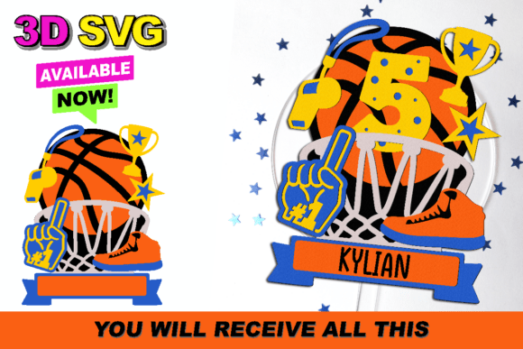 Basketball Cake Topper 3D SVG: A Versatile Design for Sports Lovers