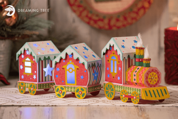 Choo-Choo Train SVG: A Festive 3D Design for Christmas Projects