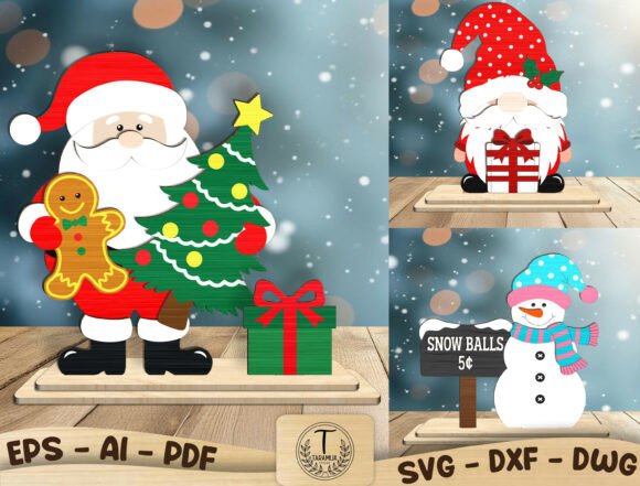 Christmas Layered SVG Bundle for Laser Cutting Adds Festive Flair to Winter Christmas Campaigns