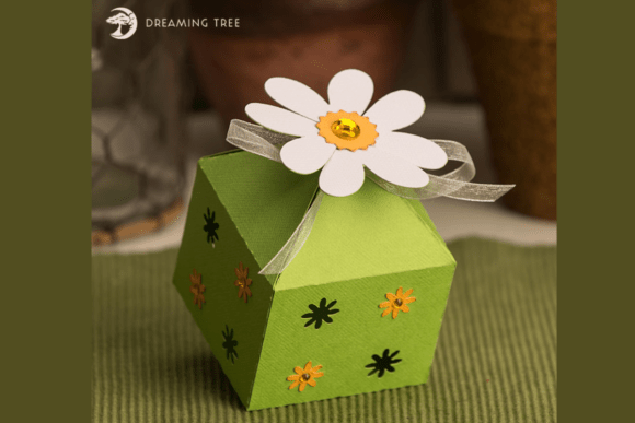 Daisy Favor Box SVG: A Vibrant 3D Design Asset for Creative Projects