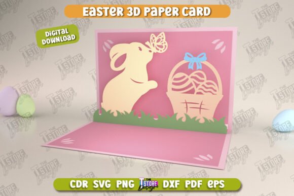 Easter 3D SVG Paper Card for Creative Sellers