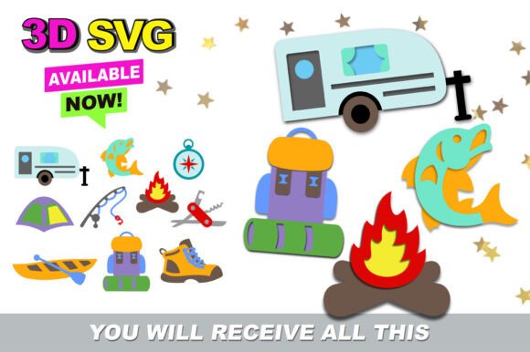 Fishing 3D SVG: A Versatile Shape for Creative Branding