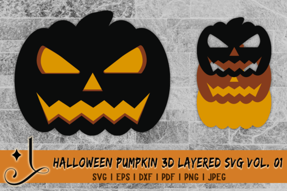 Halloween Pumpkin 3D SVG for Spooky Décor and Crafts