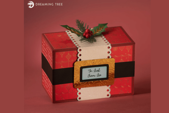 Ho, Ho, Ho Gift Box 3D SVG for Christmas Crafting