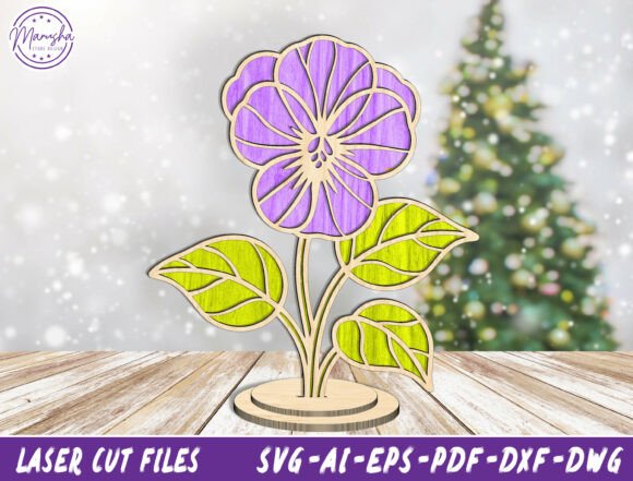 Morning Glory Flower 3D Laser Cut: A Natural Branding Ornament for Local Businesses