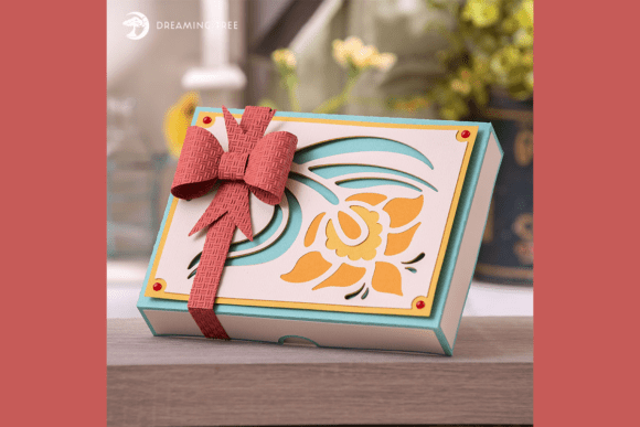 Nouveau Greeting Card Box SVG: A 3D Design Asset for Elegant Branding