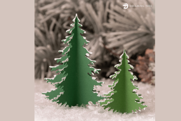 Pine Trees 3D SVG: A Winter Graphic Design Asset for Cozy Campaigns