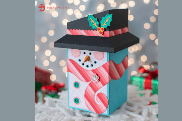 Snowman Gift Box SVG: A Festive 3D Design for Winter Crafting