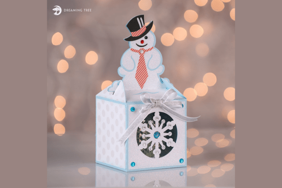 Snowman Ornament Box SVG – A Festive 3D Winter Graphic for Creative Sellers