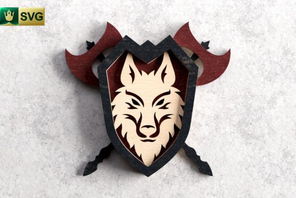 Wolf Shield 3D SVG for Bold Crafting and Branding